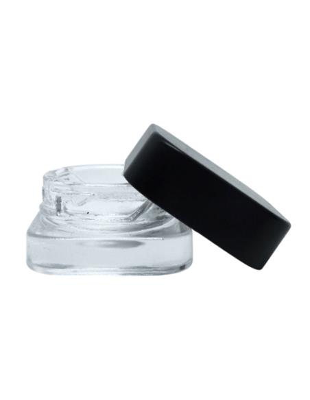 Tarro de Cristal 5ml Perfil Bajo Cuadrado